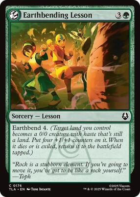 Earthbending Lesson card from Avatar: The Last Airbender