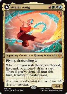 Avatar Aang card from Avatar: The Last Airbender