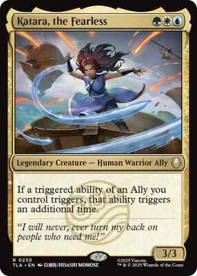 Katara, the Fearless card from Avatar: The Last Airbender