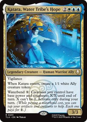 Katara, Water Tribe's Hope card from Avatar: The Last Airbender