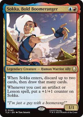 Sokka, Bold Boomeranger card from Avatar: The Last Airbender