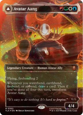 Avatar Aang (Raised Foil) card from Avatar: The Last Airbender