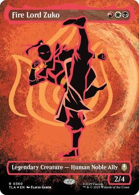 Fire Lord Zuko (Borderless) (Neon Ink Foil) card from Avatar: The Last Airbender