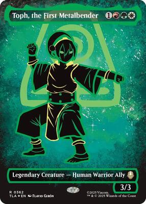 Toph, the First Metalbender (Borderless) (Neon Ink Foil) card from Avatar: The Last Airbender