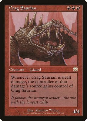 Crag Saurian card from Mercadian Masques