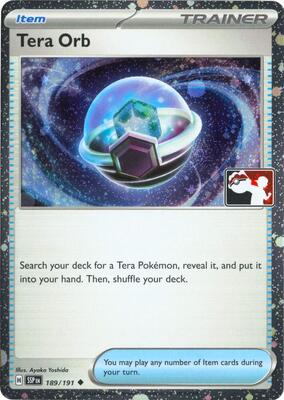 Tera Orb - 189/191 (Cosmos Holo) card from Prize Pack Series Cards