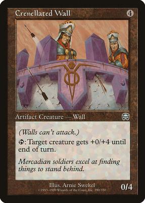 Crenellated Wall card from Mercadian Masques