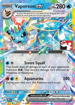 Vaporeon ex - 023/131 card from Prize Pack Series Cards