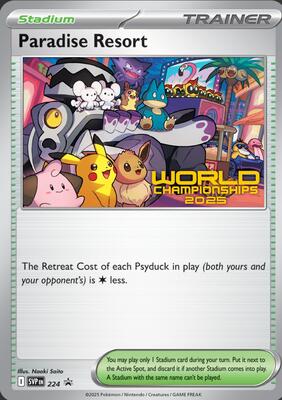 Paradise Resort - 224 (World Championships 2025) card from SV: Scarlet & Violet Promo Cards