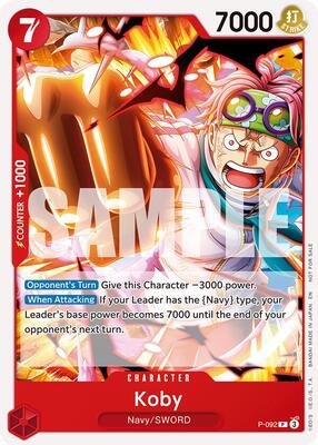 Koby (OP12 Release Event) card from One Piece Promotion Cards