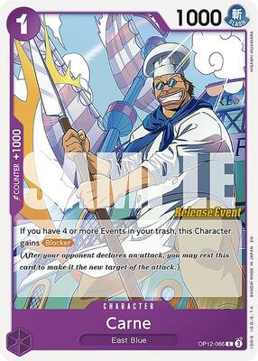 Carne card from Legacy of the Master Release Event Cards