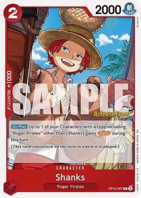 Shanks (007) card from Legacy of the Master Release Event Cards