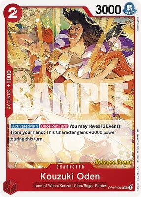 Kouzuki Oden card from Legacy of the Master Release Event Cards