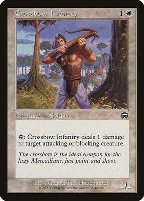 Crossbow Infantry card from Mercadian Masques