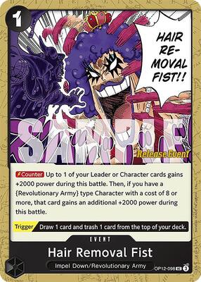 Hair Removal Fist card from Legacy of the Master Release Event Cards