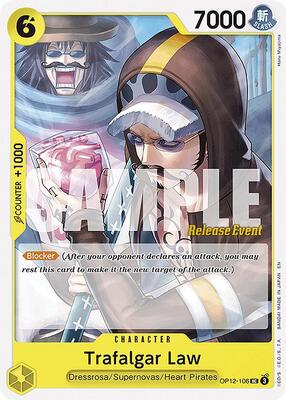 Trafalgar Law (106) card from Legacy of the Master Release Event Cards