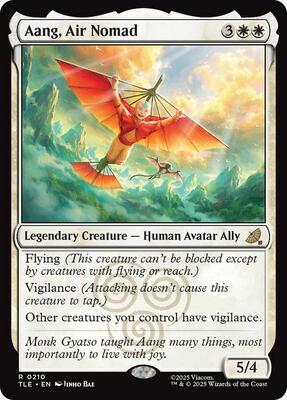 Aang, Air Nomad (0210) card from Avatar: The Last Airbender: Eternal-Legal