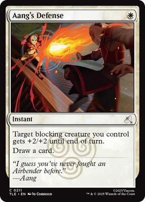 Aang's Defense (0211) card from Avatar: The Last Airbender: Eternal-Legal