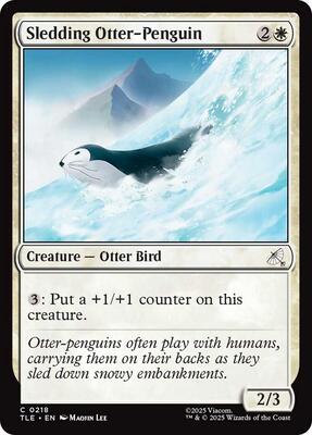 Sledding Otter-Penguin (0218) card from Avatar: The Last Airbender: Eternal-Legal