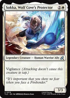 Sokka, Wolf Cove's Protector (0219) card from Avatar: The Last Airbender: Eternal-Legal