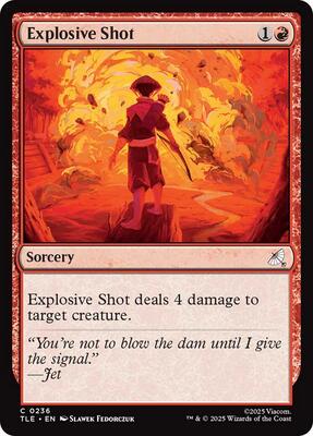 Explosive Shot (0236) card from Avatar: The Last Airbender: Eternal-Legal