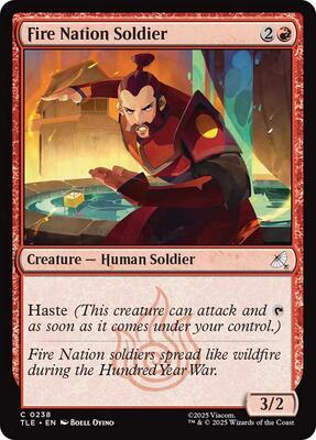 Fire Nation Soldier (0238) card from Avatar: The Last Airbender: Eternal-Legal