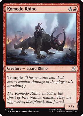 Komodo Rhino (0241) card from Avatar: The Last Airbender: Eternal-Legal