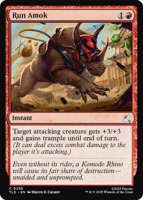 Run Amok (0258) card from Avatar: The Last Airbender: Eternal-Legal