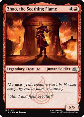 Zhao, the Seething Flame (0245) card from Avatar: The Last Airbender: Eternal-Legal