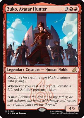 Zuko, Avatar Hunter (0246) card from Avatar: The Last Airbender: Eternal-Legal
