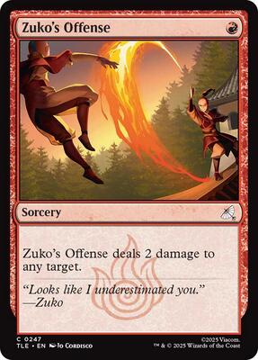 Zuko's Offense (0247) card from Avatar: The Last Airbender: Eternal-Legal