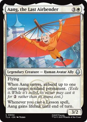 Aang, the Last Airbender card from Avatar: The Last Airbender