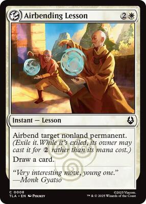 Airbending Lesson card from Avatar: The Last Airbender