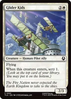 Glider Kids card from Avatar: The Last Airbender
