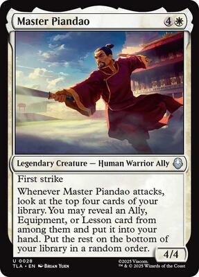 Master Piandao card from Avatar: The Last Airbender