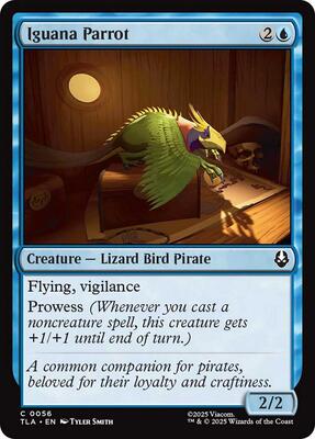 Iguana Parrot card from Avatar: The Last Airbender