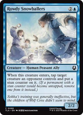 Rowdy Snowballers card from Avatar: The Last Airbender