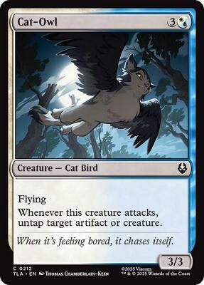 Cat-Owl card from Avatar: The Last Airbender