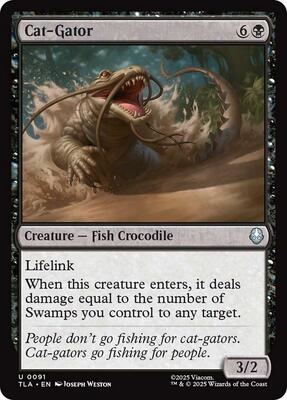 Cat-Gator card from Avatar: The Last Airbender