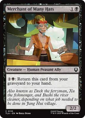Merchant of Many Hats card from Avatar: The Last Airbender