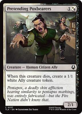 Pretending Poxbearers card from Avatar: The Last Airbender
