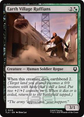 Earth Village Ruffians card from Avatar: The Last Airbender