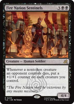 Fire Nation Sentinels card from Avatar: The Last Airbender: Eternal-Legal