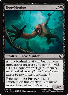 Hog-Monkey card from Avatar: The Last Airbender