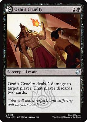 Ozai's Cruelty card from Avatar: The Last Airbender