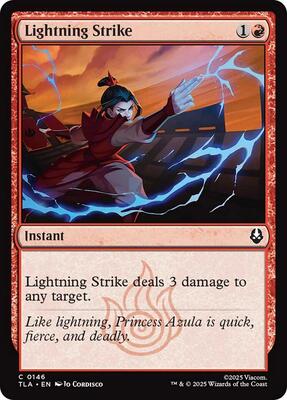 Lightning Strike card from Avatar: The Last Airbender