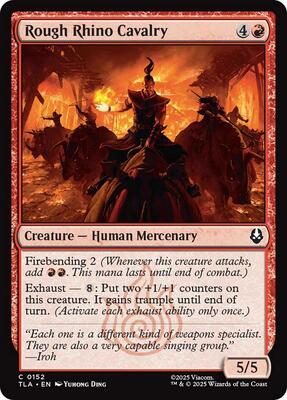 Rough Rhino Cavalry card from Avatar: The Last Airbender