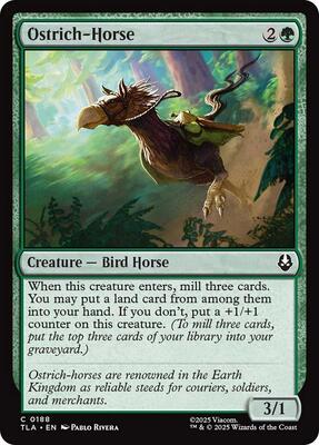 Ostrich-Horse card from Avatar: The Last Airbender