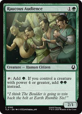 Raucous Audience card from Avatar: The Last Airbender