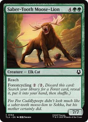 Saber-Tooth Moose-Lion card from Avatar: The Last Airbender